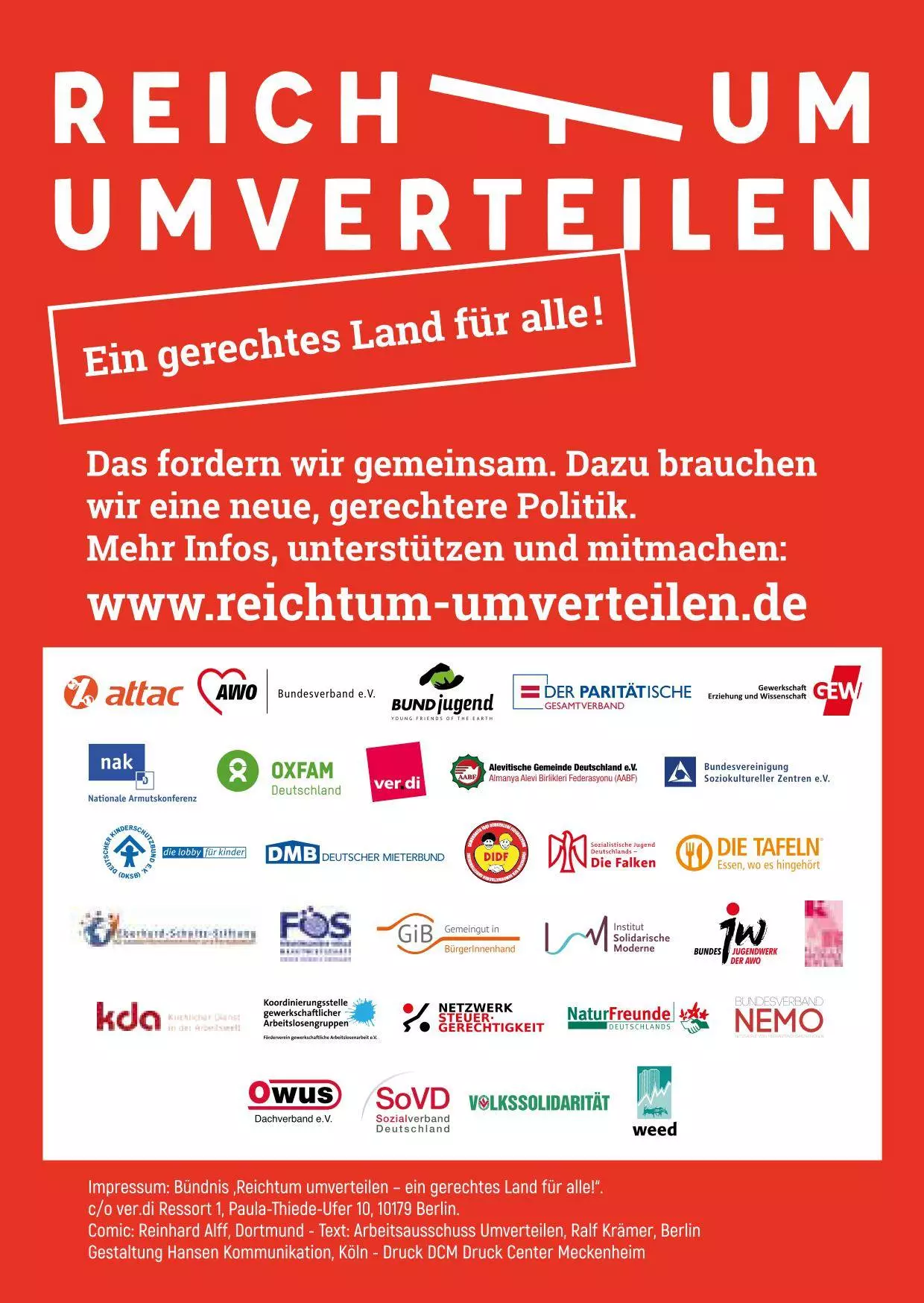 Plakat der Initiative Reichtum umverteilen