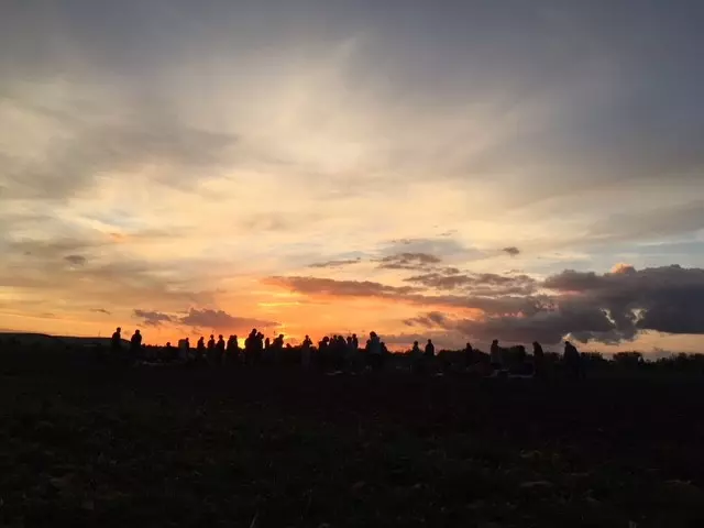 Sonnenuntergang in Karlsruhe.