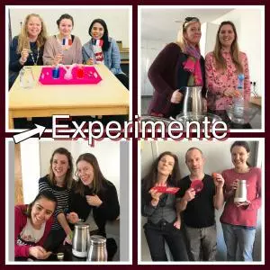 Collage aus vier Bildern von Frauen.