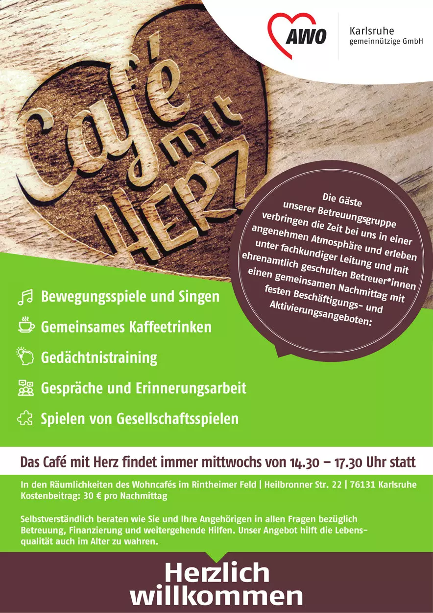 Flyer Café mit Herz