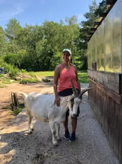 Gnadenhof Mädchen Ziege AWO Karlsruhe