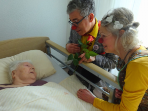 Klinikclowns am Weltfrauentag im ALH 1 AWO Karlsruhe