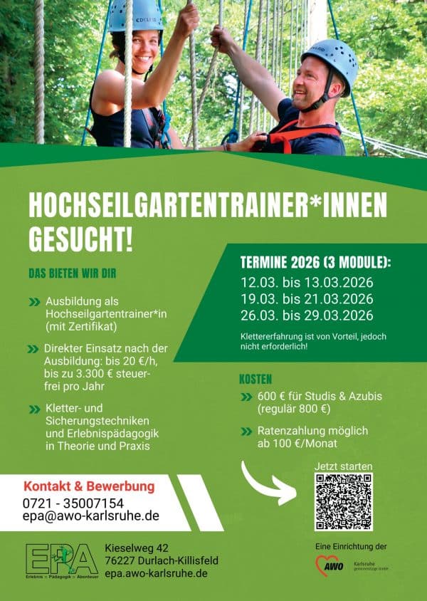 Plakat EPA HSG Trainerinnen 2026 AWO Karlsruhe