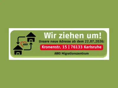 Hinweis: Das AWO Migrationszentrum Karlsruhe zieht um. Ab 22. Juli 2026 neue Adresse: Kronenstr. 15, 76133 Karlsruhe.